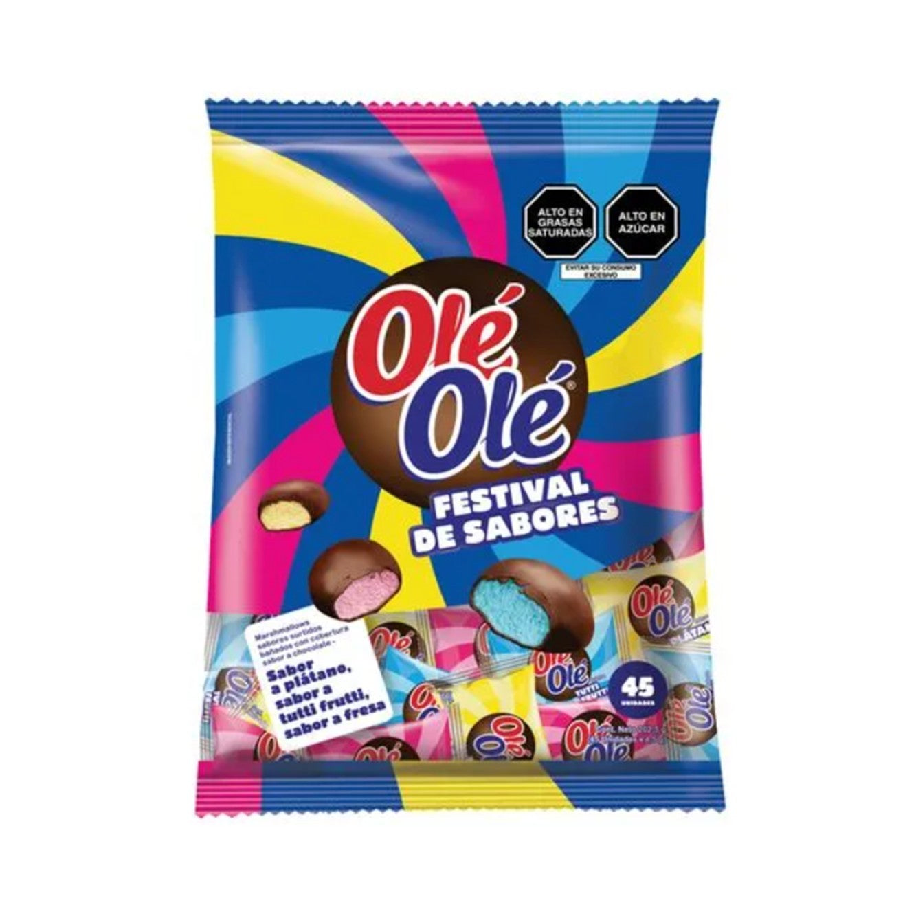 Marshmellow fest sabores 4.5gr x bols 45 und Olé olé