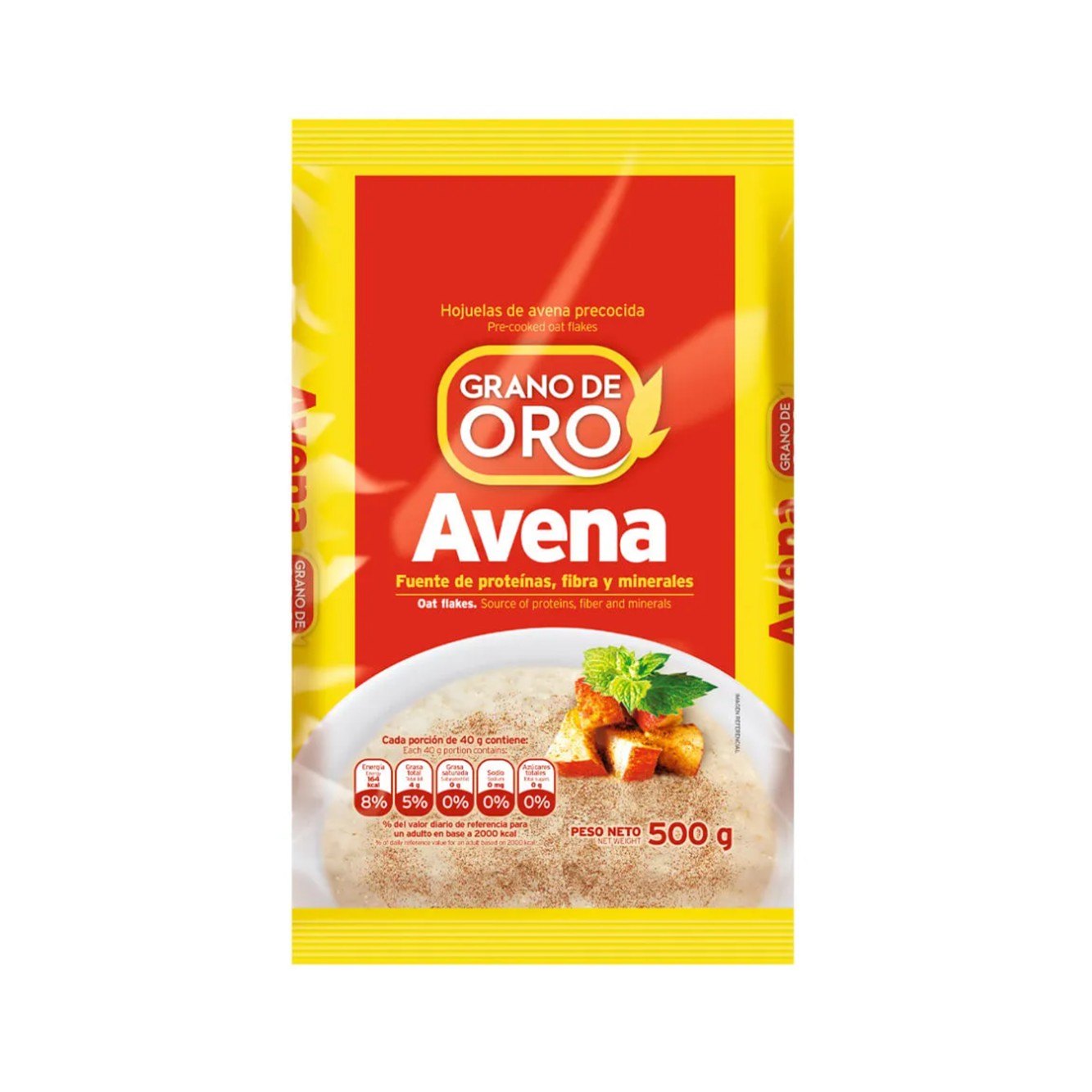 Avena clásica 500 gr Grano de Oro