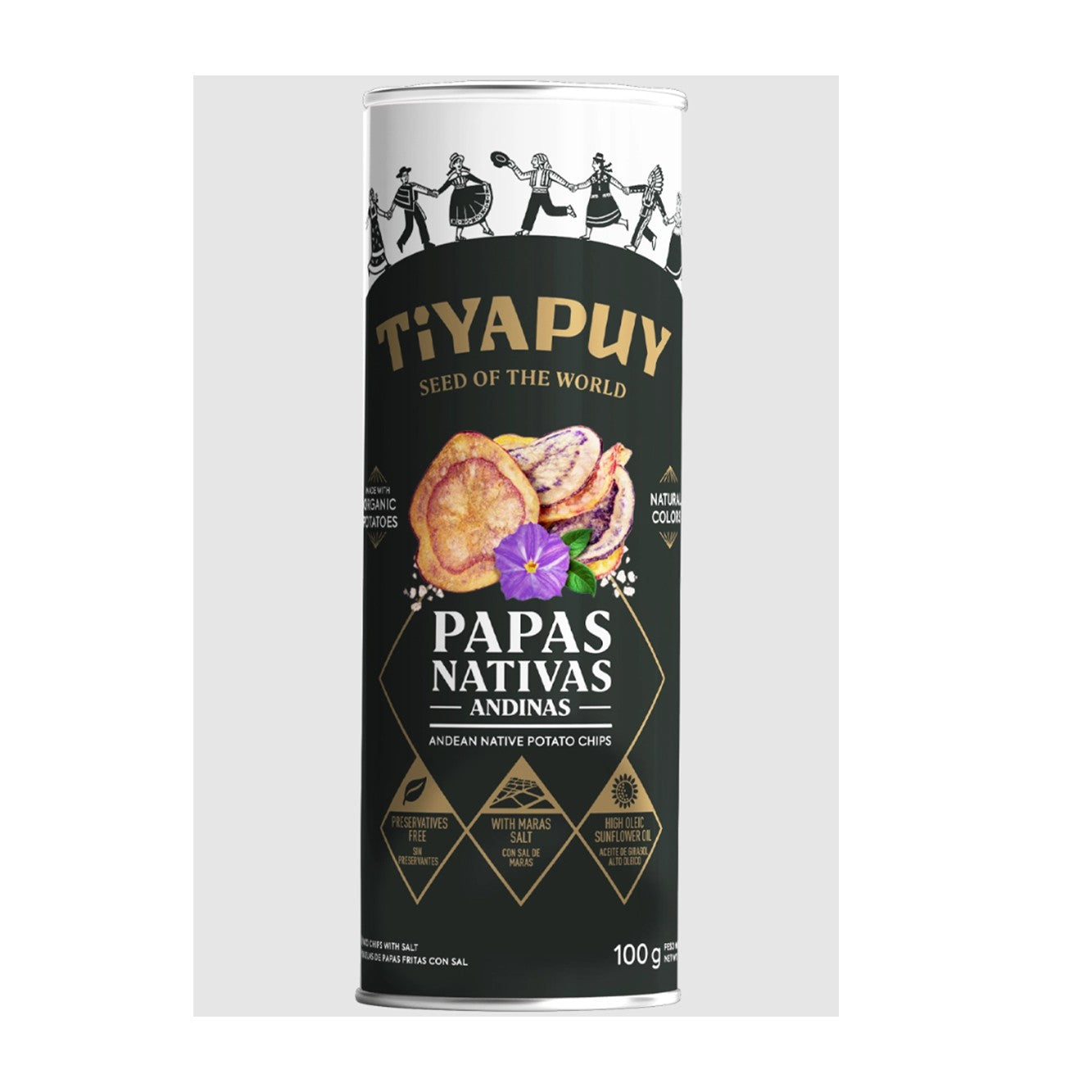 Papas nativas mixtas tubo 100 gr Tiyapuy
