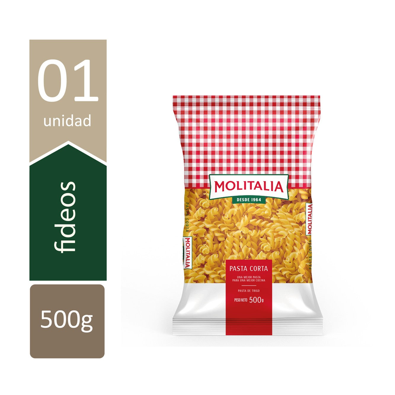 Fideo tornillo 500 gr Molitalia