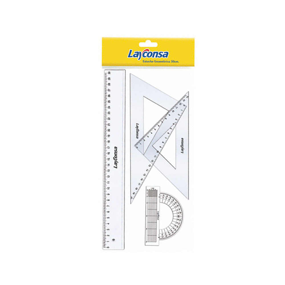 Estuche geométrico económico pp 30cm Layconsa