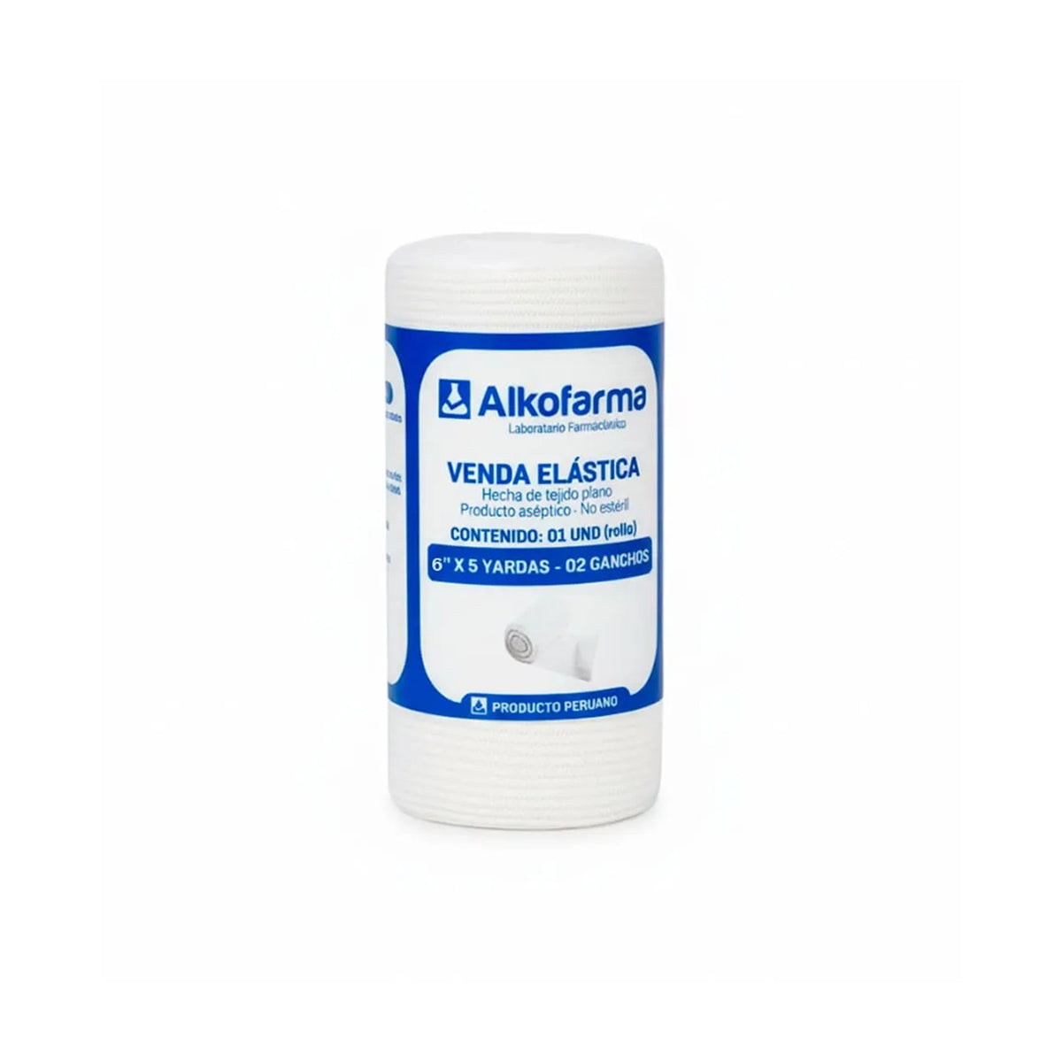 Venda elastica 6" x 5 yardas x1 und Alkofarma