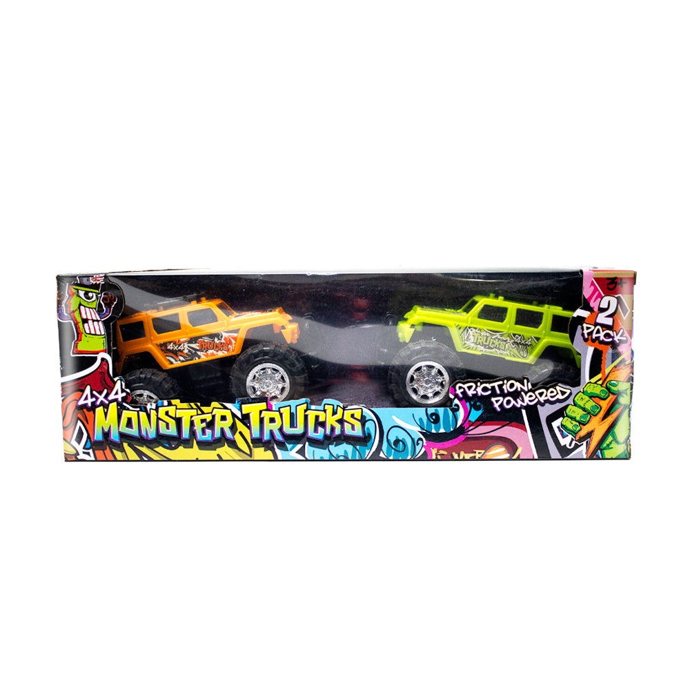 Set camionetas fricción 4x4 45x15 cm