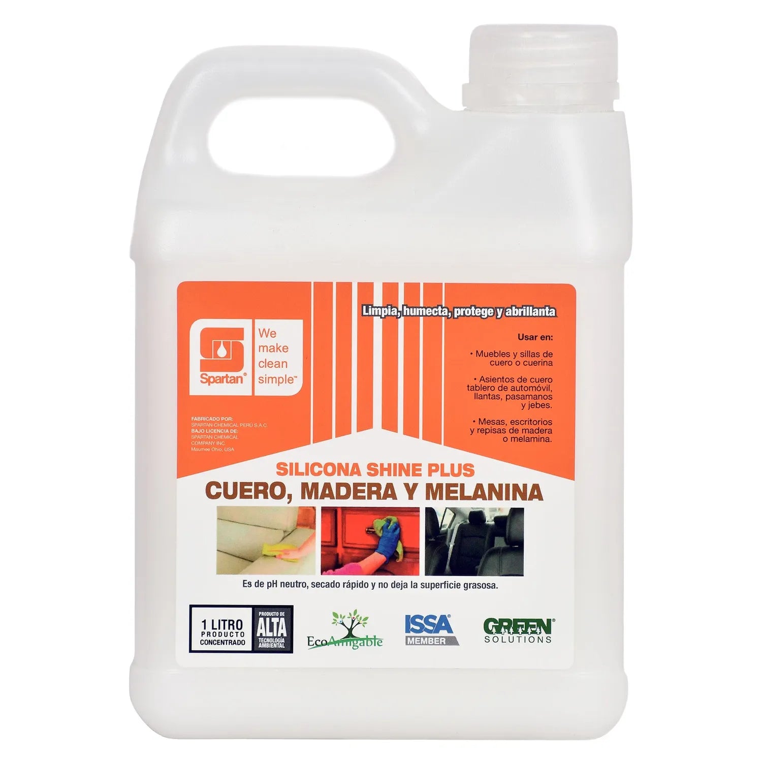 Silicona cuero madera melamine 1lt Spartan