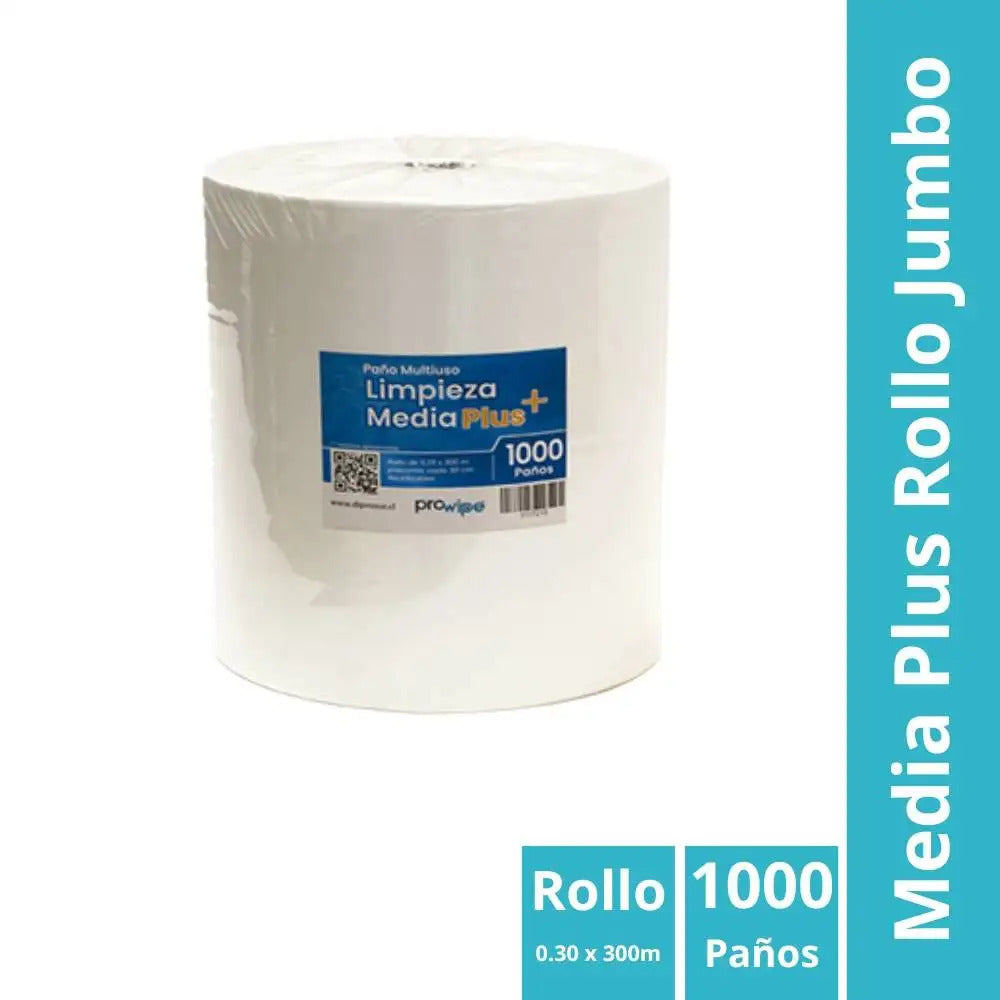 Rollo paño jumbo limpieza media plus x50 30cmx300mt 1000HJ Prowipe