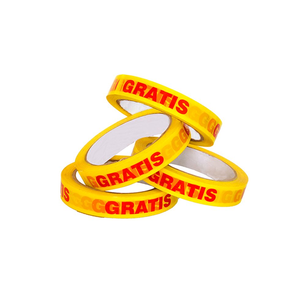 Cinta adhesiva amarillo Gratis 3/4x55 yardas Shurtape