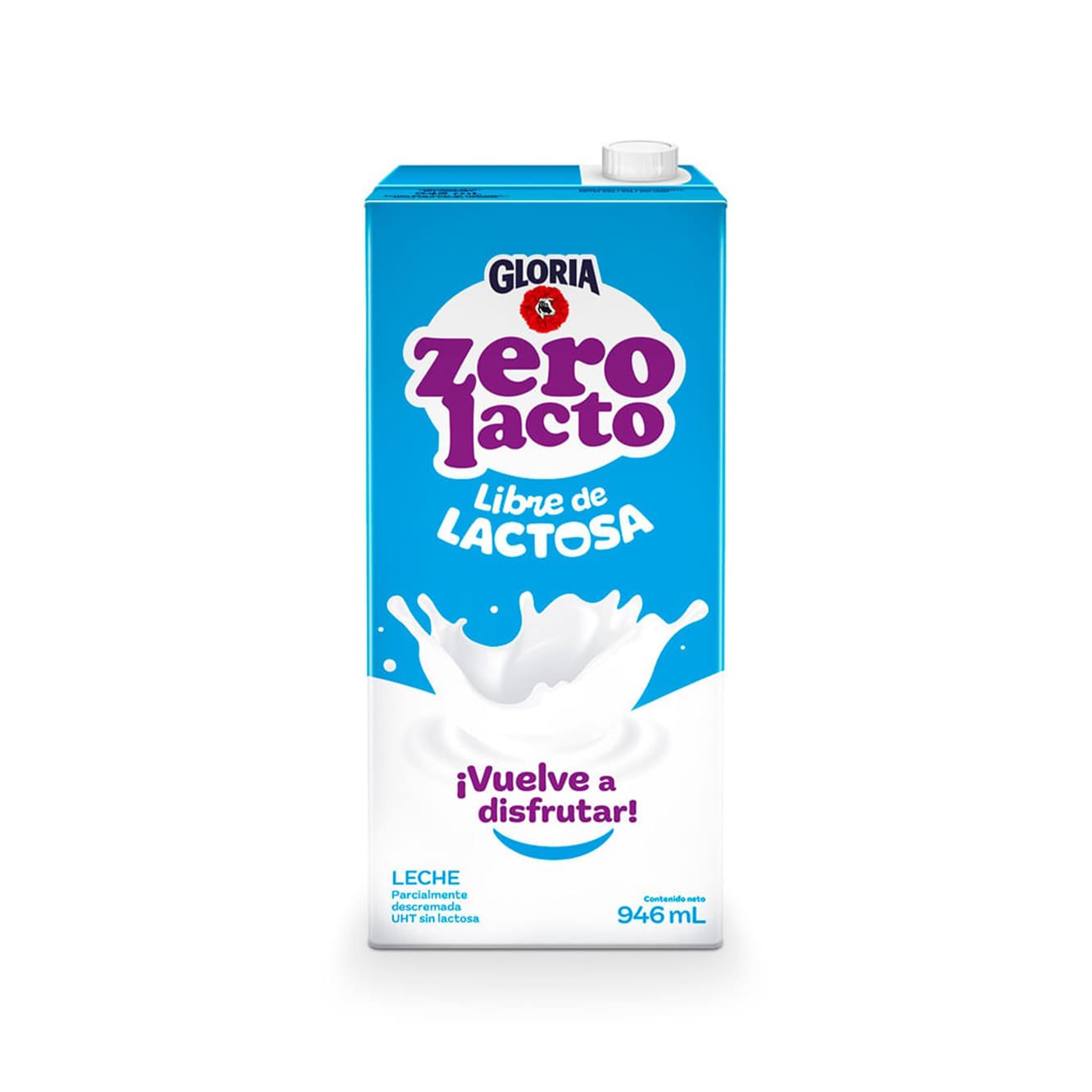 Leche Zerolactosa uht caja 946 ml Gloria