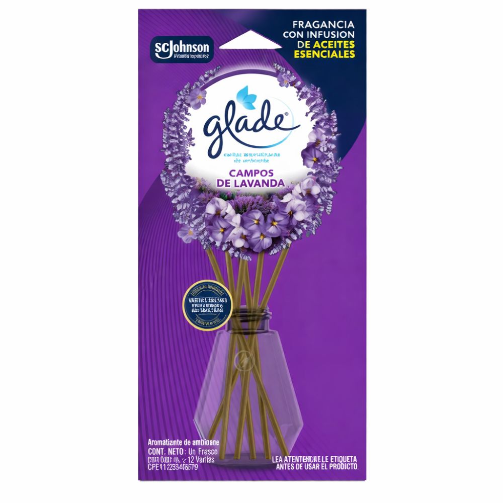 Ambientador varitas lavanda x 100 ml Glade
