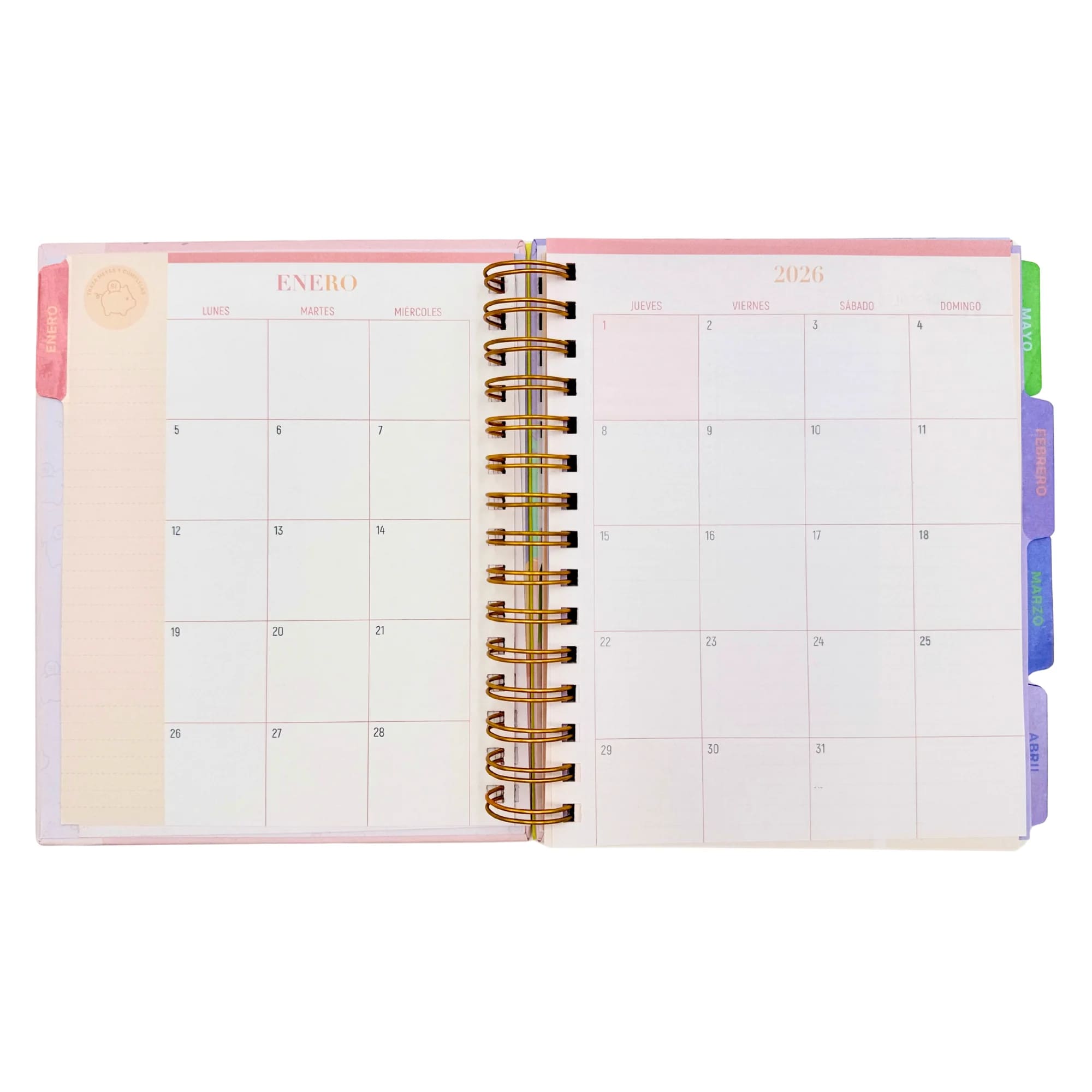 Agenda 2026 pastel financiera Dgnottas