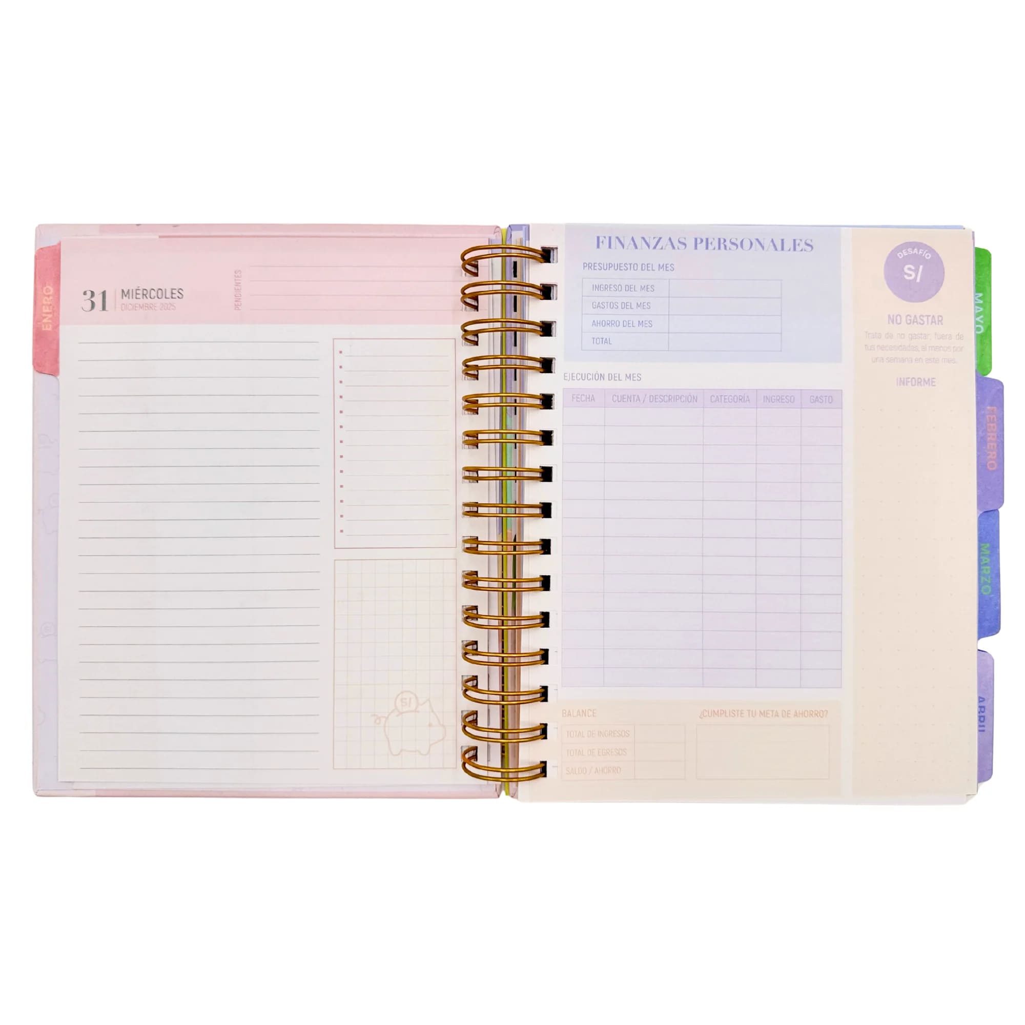 Agenda 2026 pastel financiera Dgnottas