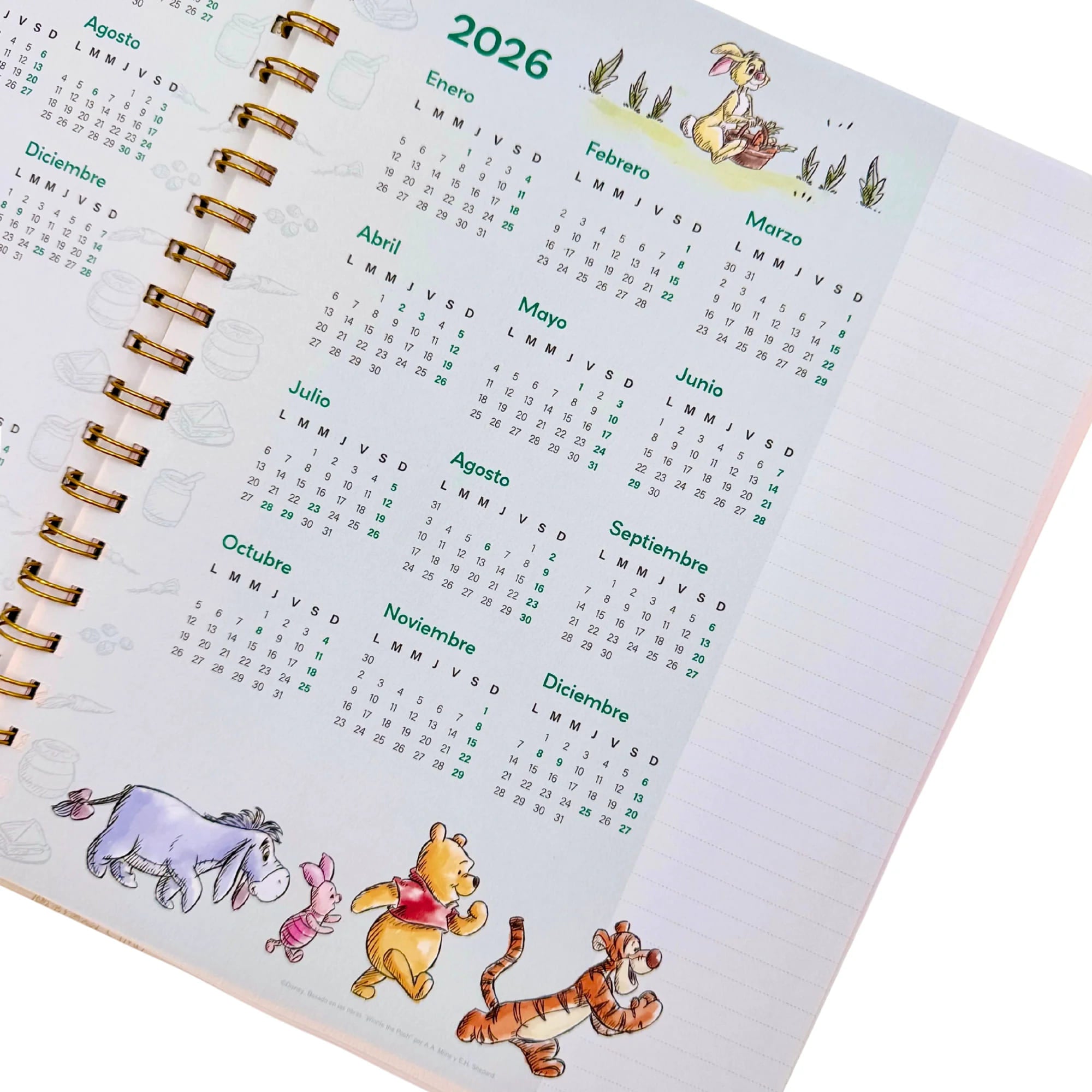 Agenda 2026 Brief planner Winnie Pooh