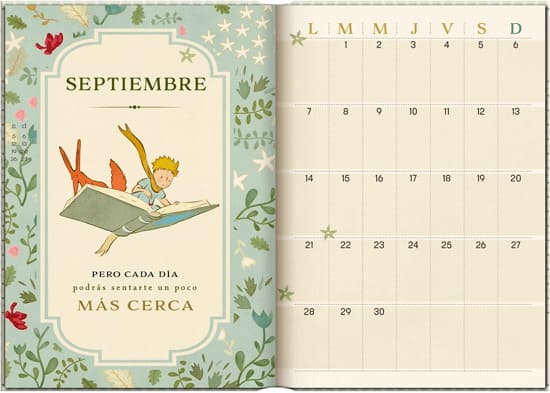 Agenda 2026 principito book diaria