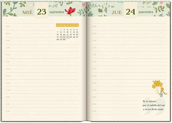 Agenda 2026 principito book diaria