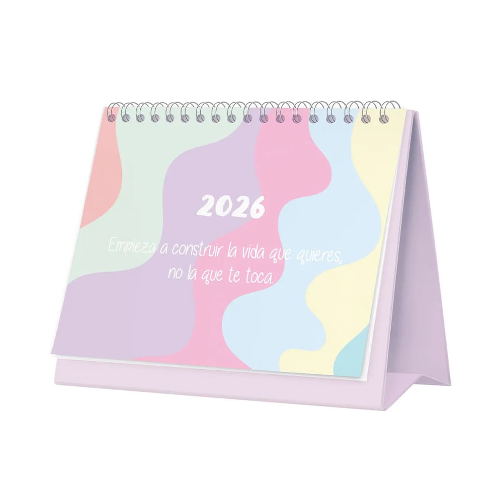 Calendario de escritorio 2026 Pastel