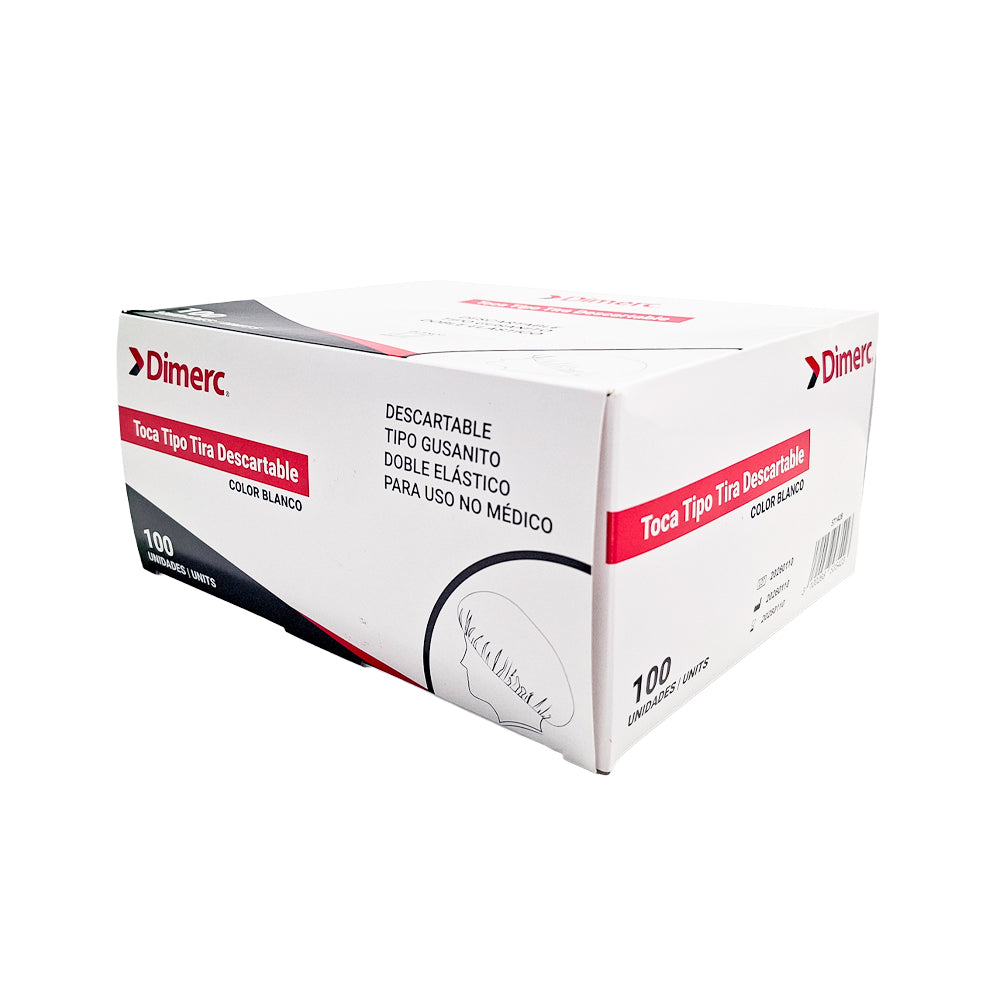 Toca desechable blanco CN202-B PQ100 Dimerc