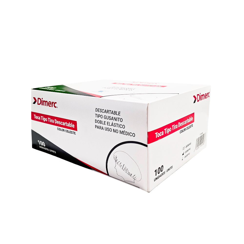 Toca desechable celeste cn202-c PQ100 Dimerc
