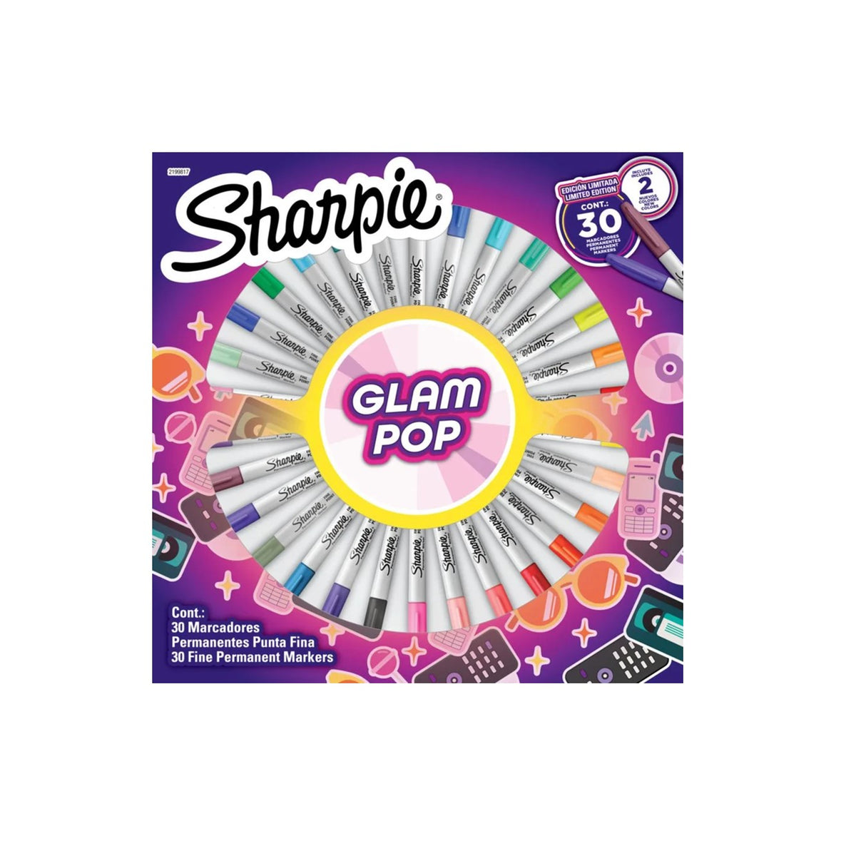 Sharpie marcadores glam pop x 30