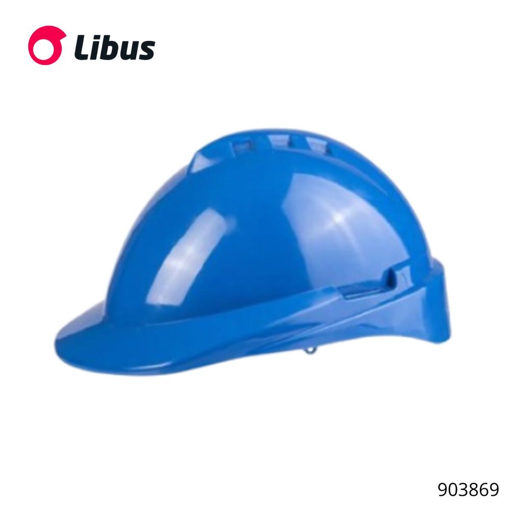 Casco de seguridad azul sin arnes milenium class sin visor Libus