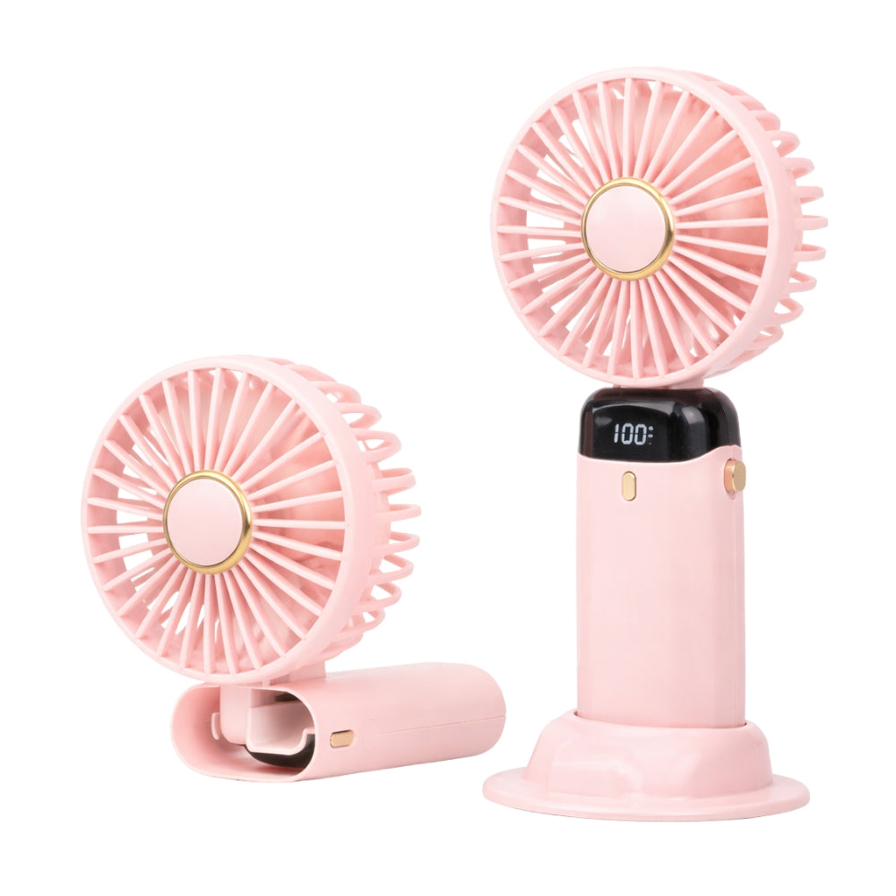 Ventilador recargable 5 velocidades rosado Fan