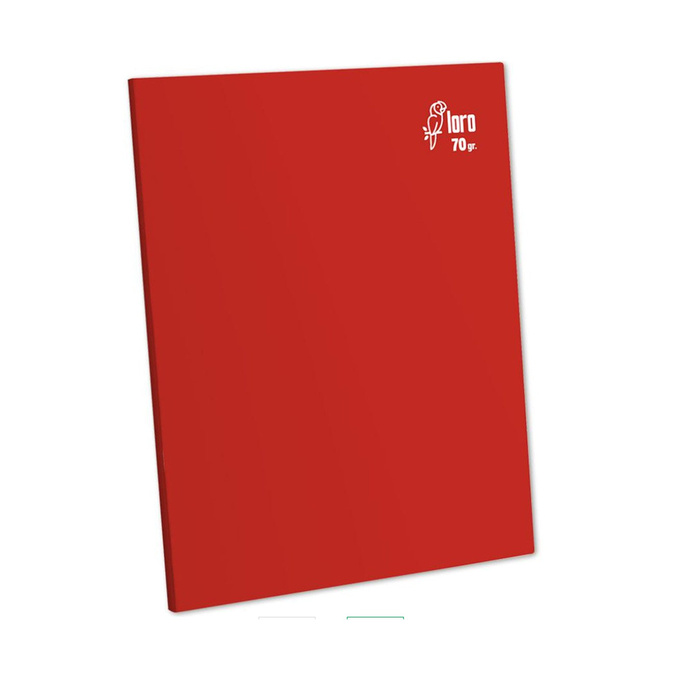 Cuaderno engrapado triple renglon con sombra  A4 80 hojas rojo Loro