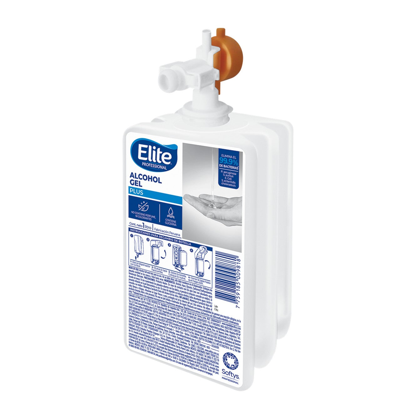 Alcohol gel plus 1 lt Elite Pro