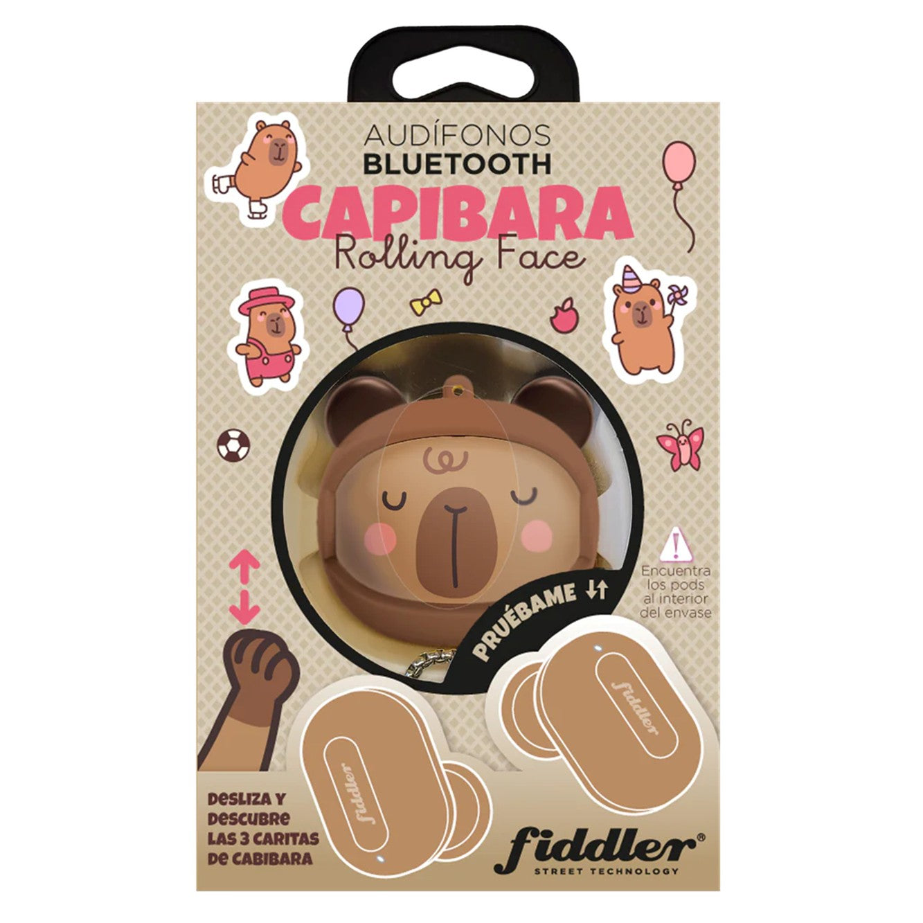 Audfono bluetooth capibara rolling face
