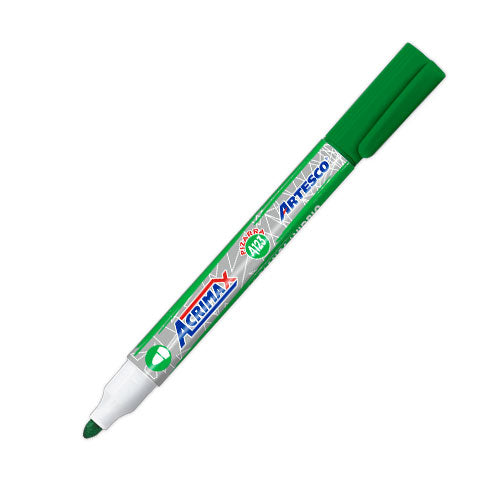 Plumón para pizarra punta gruesa Acrimax A123 verde