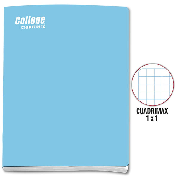 Cuaderno engrapado cuadrimax 1x1  A4x80 hojas Chikitines College