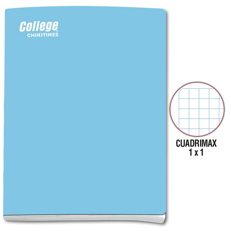 Cuaderno engrapado cuadrimax 1x1  A4x80 hojas Chikitines College