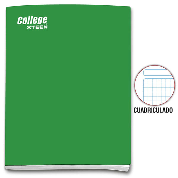 Cuaderno cuadriculado A4 x 80 hojas verde Xteen