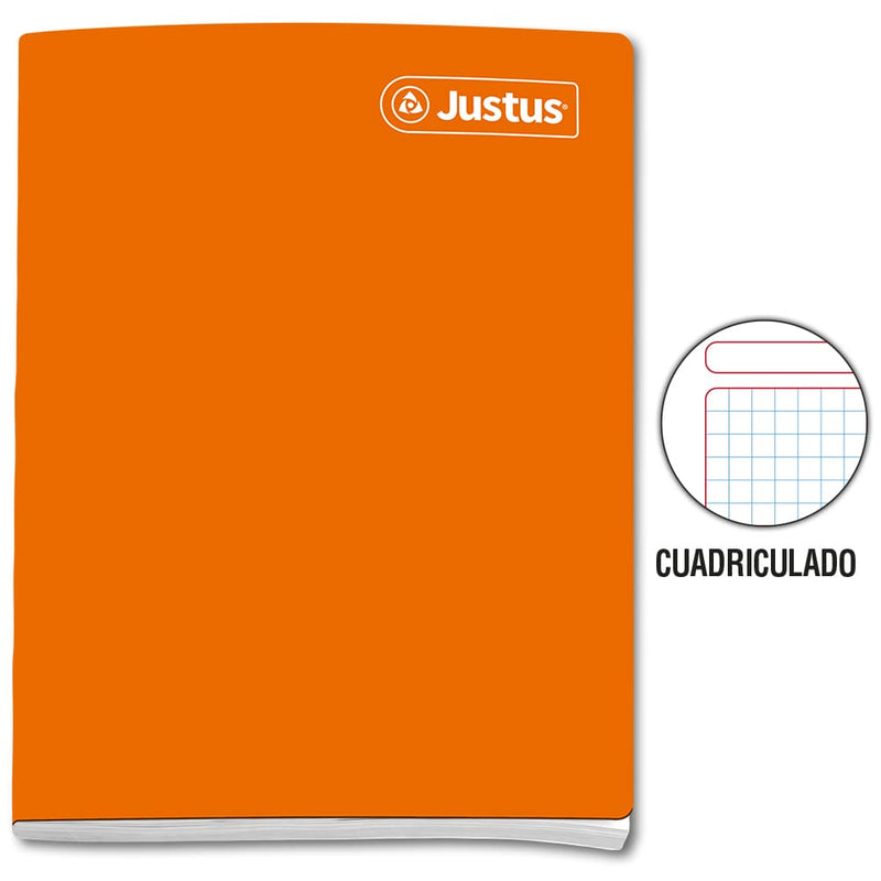 Cuaderno engrapado cuadriculado A4x80 hojas solido Justus