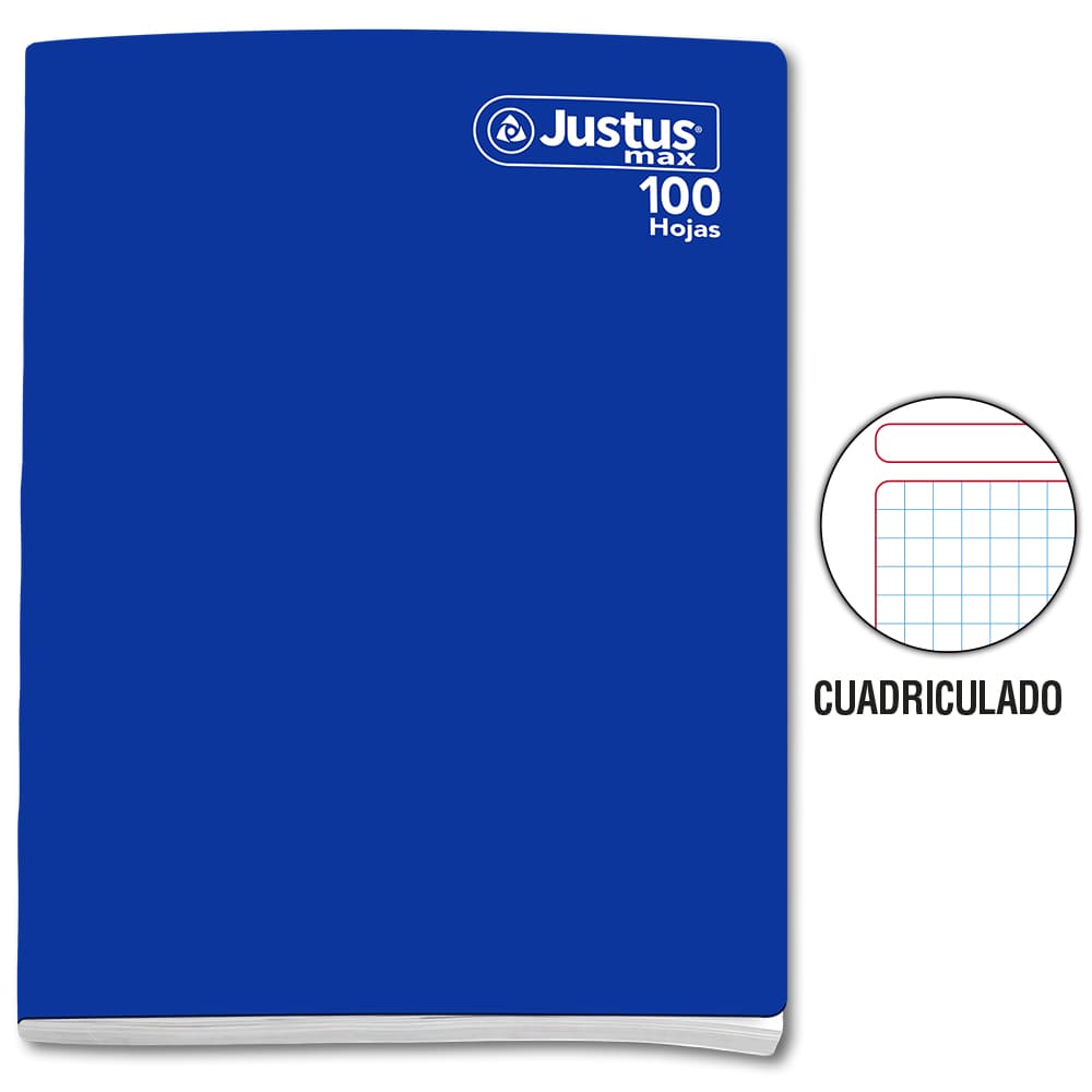 Cuaderno engrapado cuadriculado A4x100 hojas  Justus Max
