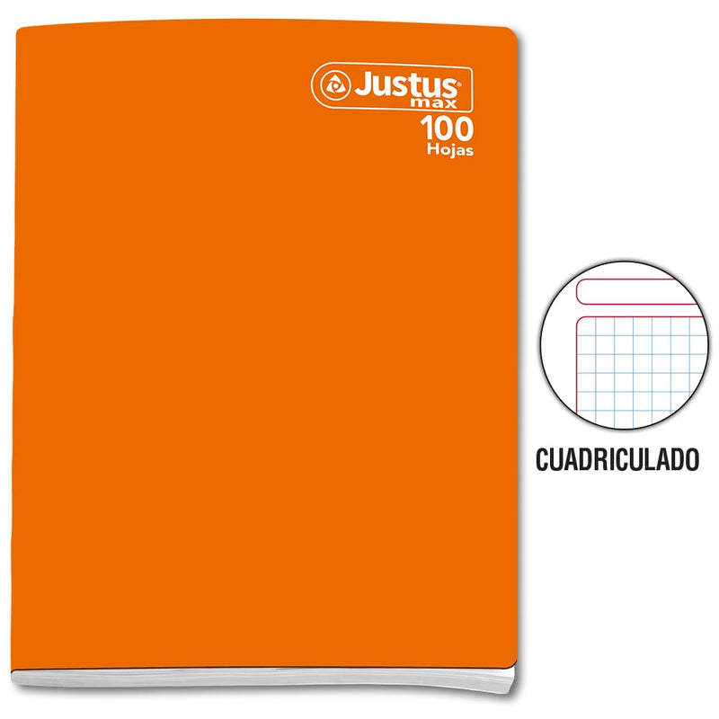 Cuaderno engrapado cuadriculado A4x100 hojas  Justus Max