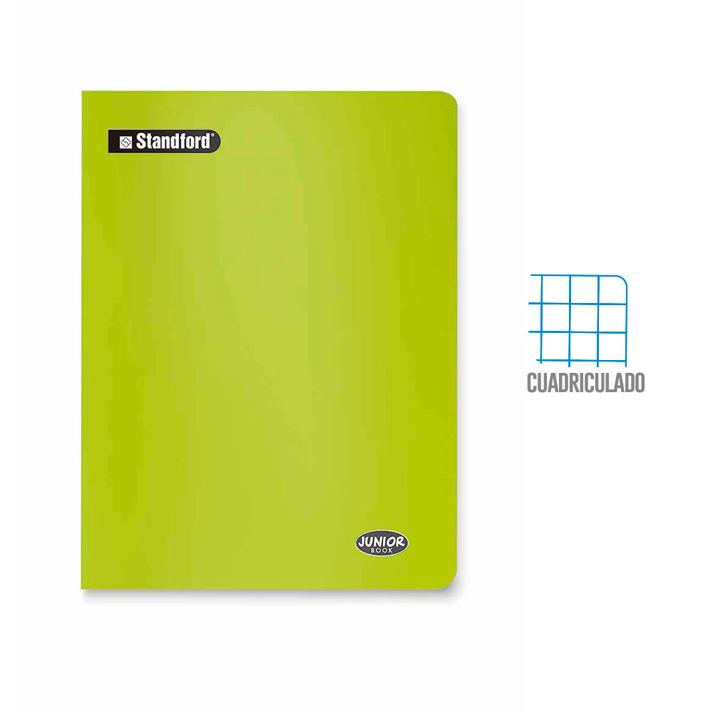Cuaderno engrapado cuadriculado A4x88 hojas solido Junior book Standford