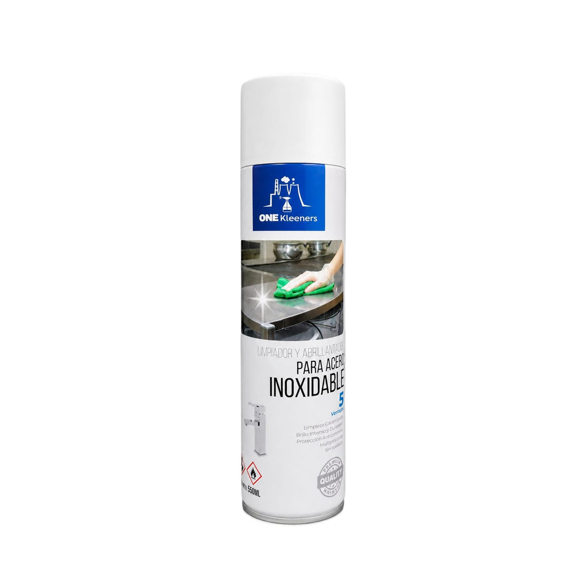 Limpiador y Abrillantador para Acero Inox 550ml One Kleeners