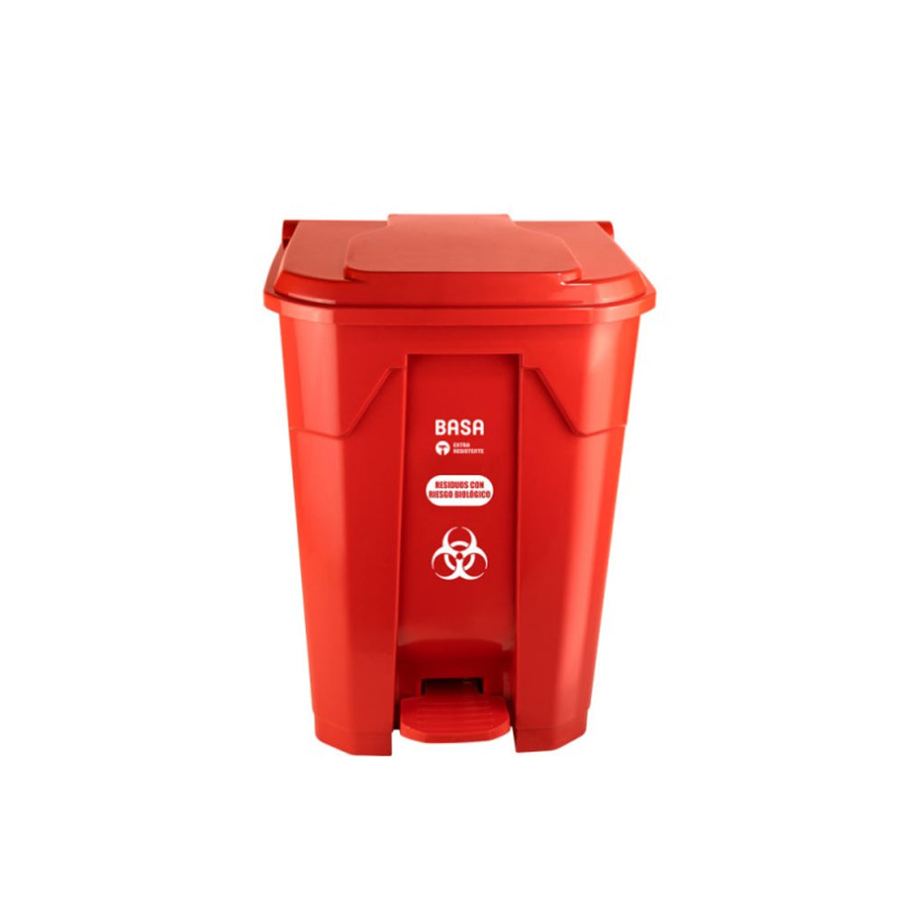 Papelera automática con pedal con logo rojo 10.4lt basa