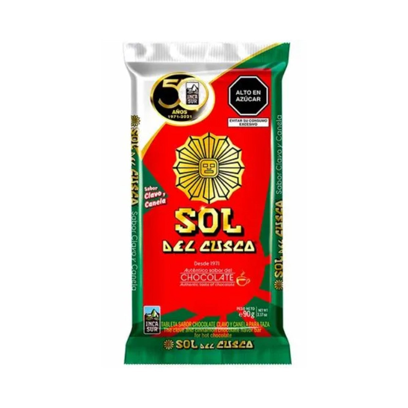 Chocolate para taza 90gr canela y clavo Sol del Cusco