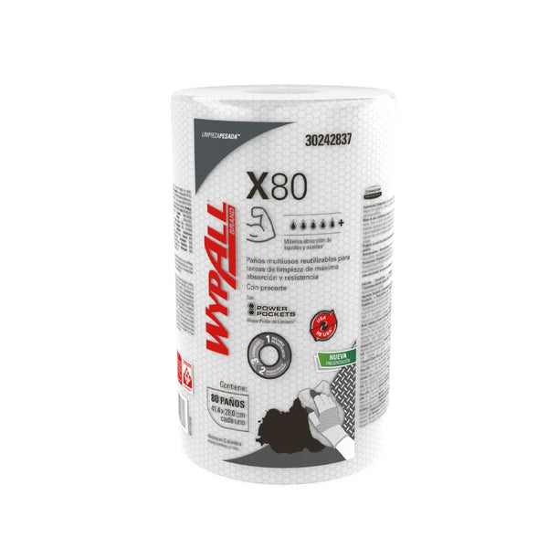 Paños de limpieza plus (x 80) hojas Wypall