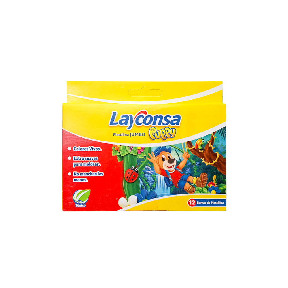 Plastilina x 12 unidades jumbo Layconsa