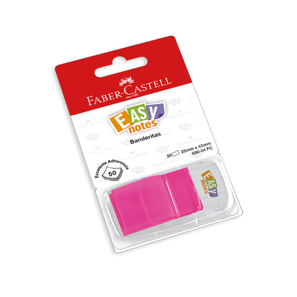 Banderitas adhesivas rosado x 50 unidades (680 04)Faber Castell