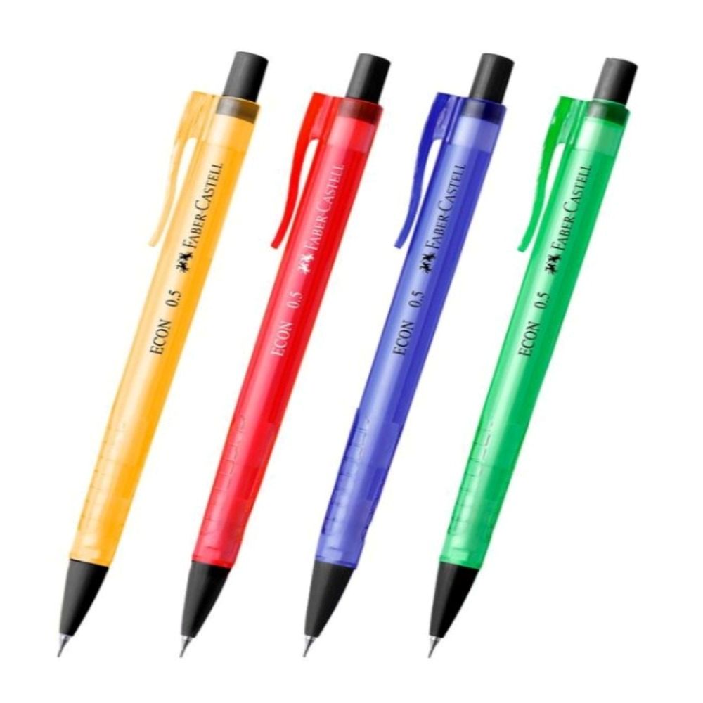 Portamina 0.5 triangular con borrador color pastel Faber-Castell