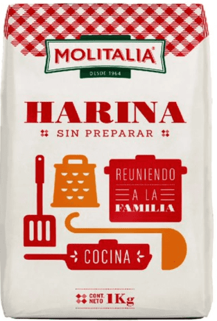 Harina sin preparar 1 kg Molitalia