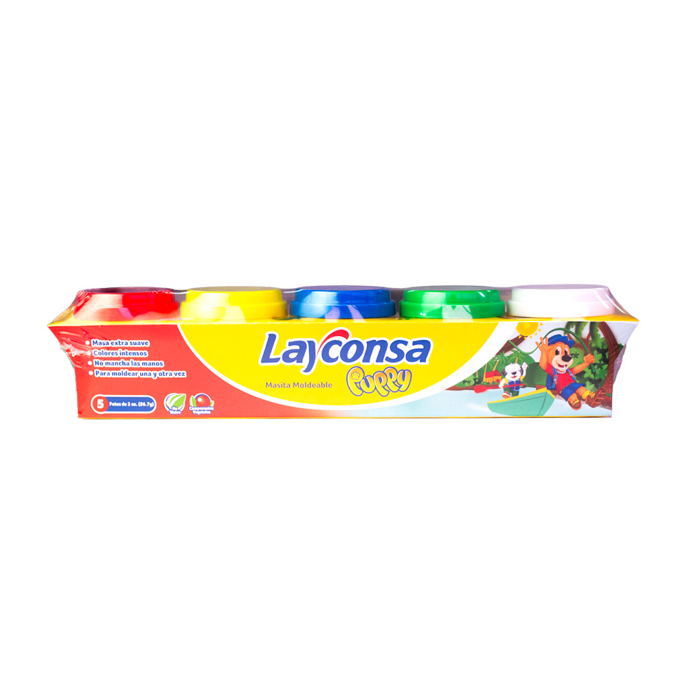 Masa para moldear caja x 5 unidades 2 onzas Layconsa