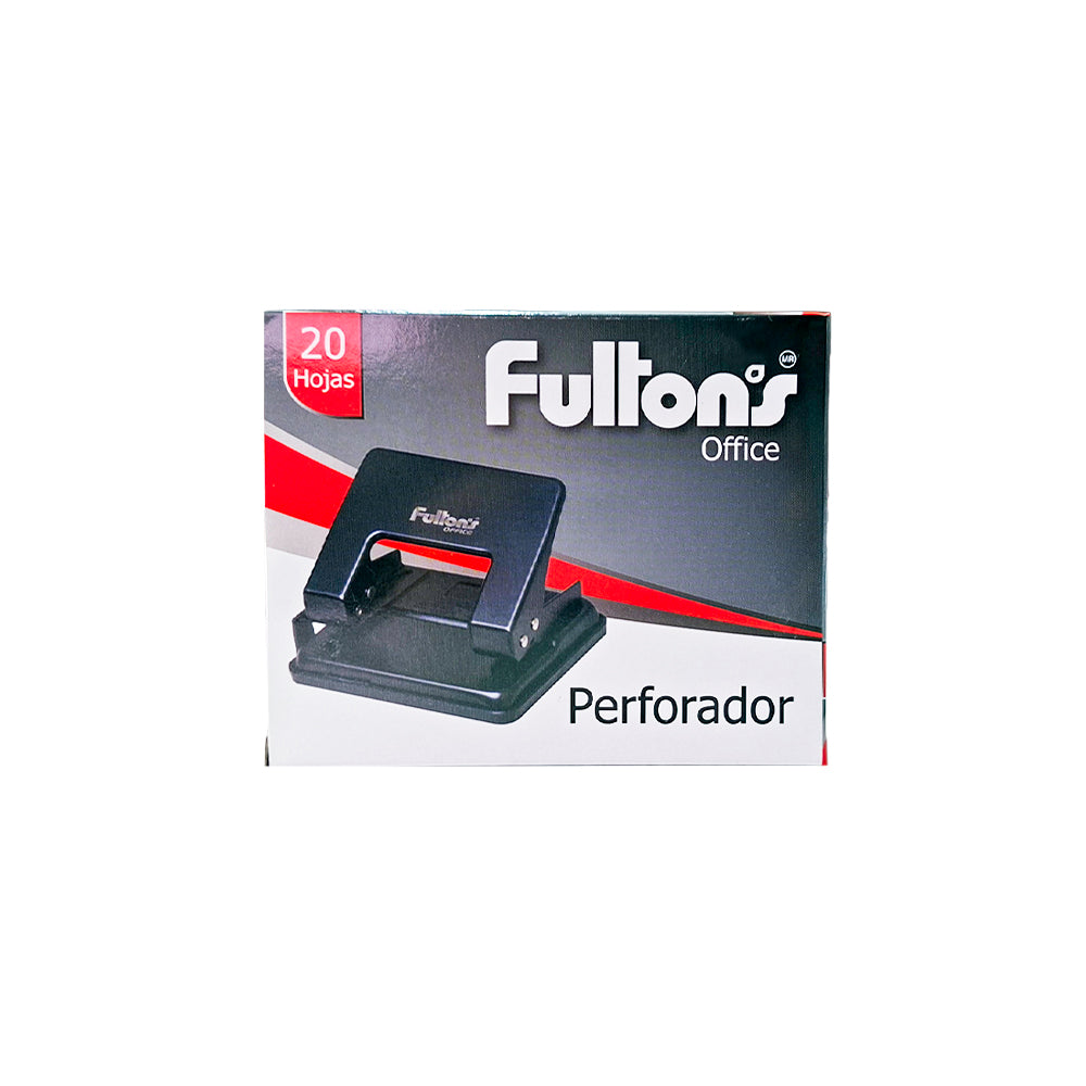 Perforador p-00  color negro 20 hojas Fultons