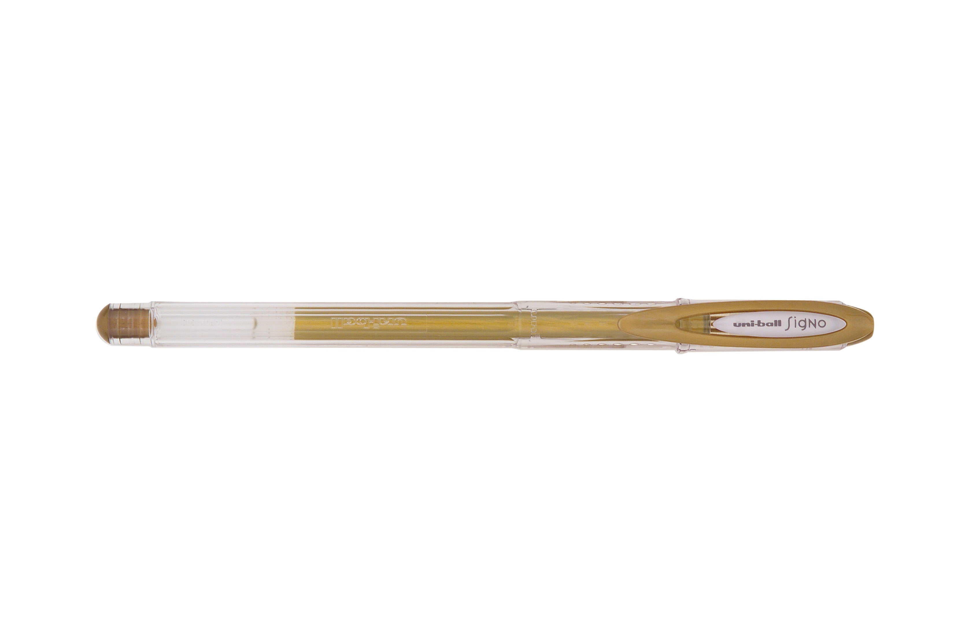 Lapicero tinta gel dorado signo 0.8mm Uniball