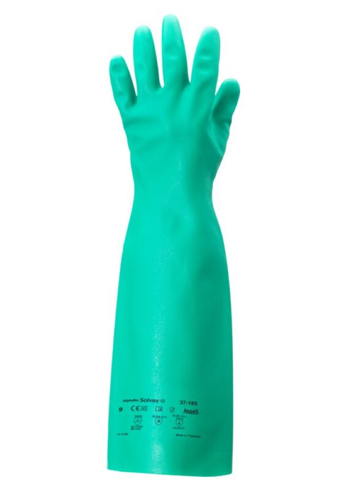 Guantes solvex 18" talla 9 ansell Alphatec 