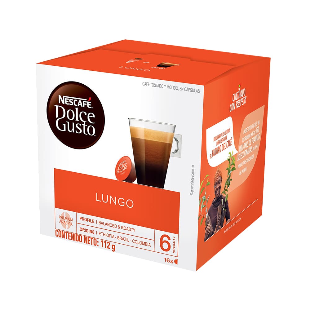 Café Nescafé lungo 16 cap x 112gr Dolce Gusto