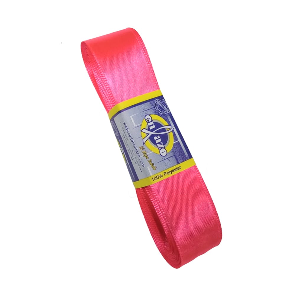 Cinta satinada fucsia 2.5cm rollo x 10 metros