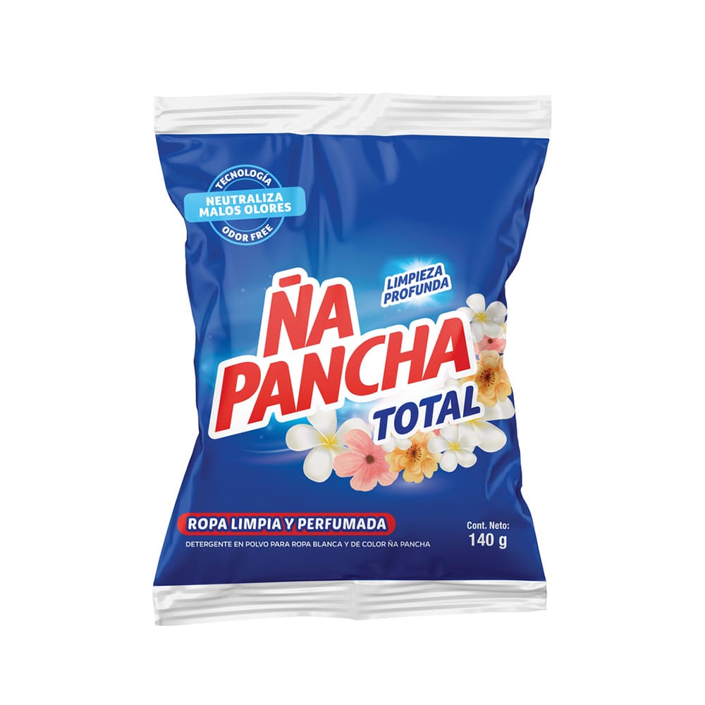 Detergente en polvo floral 140gr. Ña Pancha