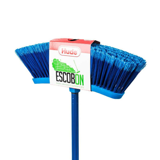 Escoba mango plástico 41 cm azul Hude